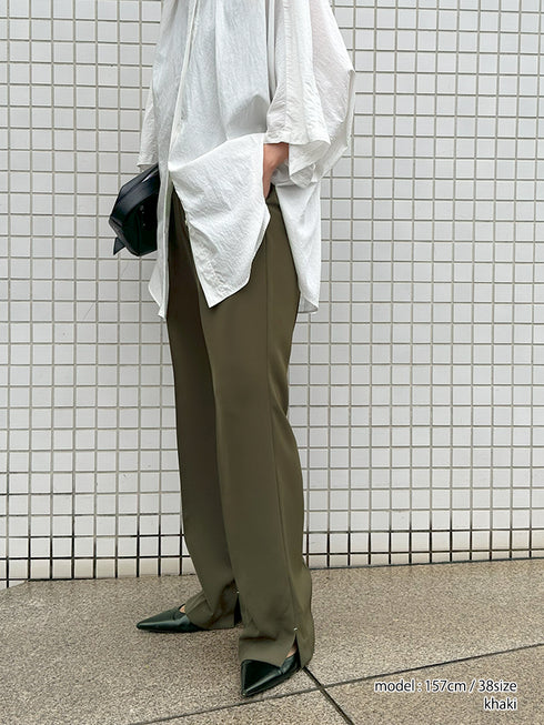【 予約:9/下旬 】SIDE SLIT SLACKS /Y253-31103-2